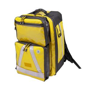 WaterStop F1 Emergency Backpack – PVC Tarpaulin – Yellow – 52cm x 30cm x 25cm – 7 Modular Pockets, O2 Access