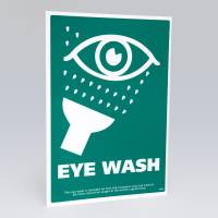 Steroplast Eye Wash Station Sign – 20.9cm x 29.7cm – Emergency Shower and Eyewash Safety Sign