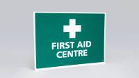 Steroplast First Aid Centre Sign – 29.7cm x 20.9cm – Rigid Plastic Workplace Location Sign