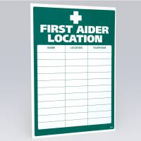 Steroplast First Aider Location Sign – 29.7cm x 20.9cm – Workplace Identification Safety Sign