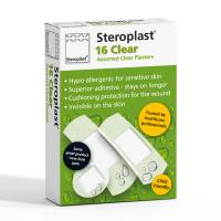 Steroplast Clear Assorted Plasters – 3 Assorted Sizes