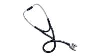 Cardiology Stethoscope – Black – Stainless Steel Dual-Head Chestpiece with Bell and Diaphragm – High Acoustic Sensitivity PVC Tubing