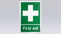 Steroplast Emergency First Aid Kit Notice Sign – 20.9cm x 29.7cm – Workplace Safety Sign