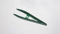 Green Plastic Disposable Tweezers – 4.5in (11.4cm) Non-Sterile Medical Forceps – Pack of 10