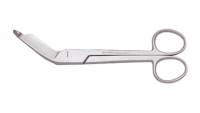 Timesco Left-Handed Bandage Scissors – 18cm (7in) – Surgical-Grade Stainless Steel – Rounded Tip
