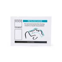 Steroplast Resusciade CPR Face Shield – Disposable with One-Way Gauze Filter – Foil Packed with CPR Instructions
