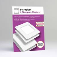 Steropore Large Adhesive Wound Dressings – 2 Assorted Sizes – Pack of 4 – Hypoallergenic Sterile Pads