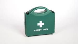 Green Medium Empty First Aid Box | Free-Form Case | 27 x 28 x 9cm