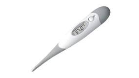 Rapid Digital Thermometer – Flexible Tip – 10 Second Reading – Fever Alarm – Dual °C/°F Display