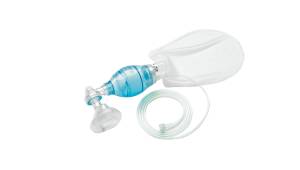 Child Bag-Valve Mask Resuscitator – 550ml – Includes Sizes 1 & 2 Masks – Single-Use – Latex-Free PVC – With 3 Air Cushion Masks