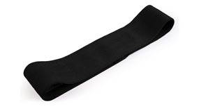 Black Resistance Squat Fabric Band – Strong – 76cm – Non-Slip Exercise Loop for Glutes, Hips & Legs