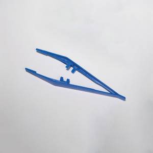 Blue Plastic Disposable Tweezers – 5in (12.7cm) Sterile Medical Forceps – Pack of 10 or 50