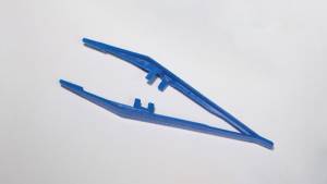 Blue Plastic Disposable Tweezers – 5in (12.7cm) Sterile Medical Forceps – Pack of 10 or 50