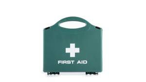 Steroplast Workplace First Aid Kit – Small – Green Box – BS8599-1 Compliant – Up to 25 People – Wall Bracket Included – Refillable – 26.5cm x 27.5cm x 9cm
