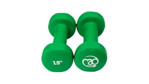 Green Neoprene Hand Weight Dumbbells | 1.5kg 