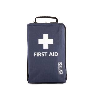 Steroplast Medium Sports First Aid Kit – Blue Nylon Bag – 26cm x 15cm x 13cm – Portable Pitchside Kit for Teams and Clubs
