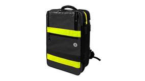 WaterStop X1 Slim Emergency Backpack – PVC Tarpaulin – Black – 52cm x 34cm x 20cm – 7 Modular Pockets, O2 Holder