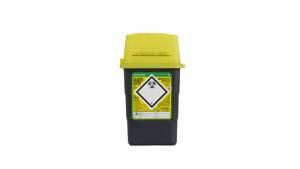 Sharpsafe Medical Sharps Bin – 1 L – Yellow – Polypropylene Lockable Lid