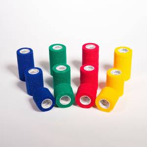 Steroban Premium Elastic Cohesive Bandage — 10cm x 4.5m | 12 Rolls | Various Colours | First Aid Support Wrap
