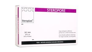 Steropore Adhesive Wound Dressings – 15cm x 9cm – Sterile Hypoallergenic Pads – Box of 25