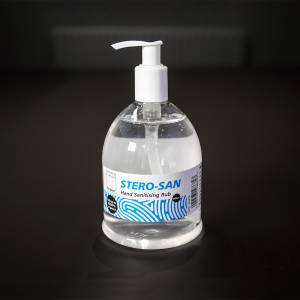 Stero-San Hand Sanitiser Gel – 500ml Pump-Dispense Bottle – 70% Alcohol – EN1500 Compliant – Dermatologically Tested