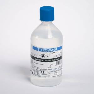Sterowash Sterile Eyewash Bottle – 500ml – Single or Pack of 10