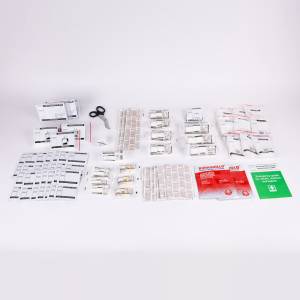 Steroplast Workplace First Aid Kit – Medium – Green Box – BS8599-1 Compliant – 25 to 50 People – Wall Bracket Included – Refillable – 26.5cm x 27.5cm x 9cm