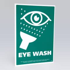 Steroplast Eye Wash Station Sign – 20.9cm x 29.7cm – Emergency Shower and Eyewash Safety Sign