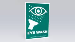 Steroplast Eye Wash Station Sign – 20.9cm x 29.7cm – Emergency Shower and Eyewash Safety Sign
