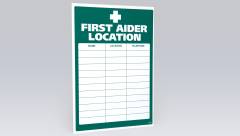 Steroplast First Aider Location Sign – 29.7cm x 20.9cm – Workplace Identification Safety Sign