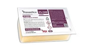 A PDI Prevantics 2% CHG Bathing Sponge is available