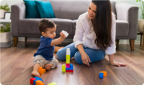 Baby Playing with Mum
