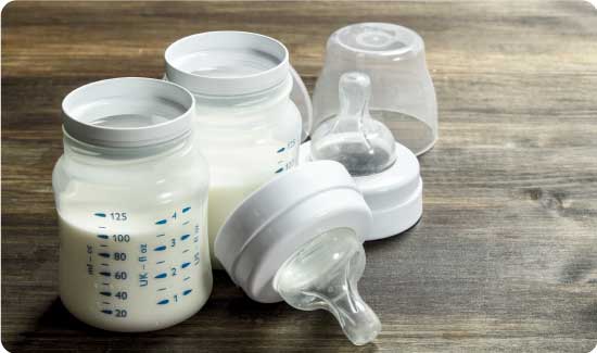 Baby milk bottles