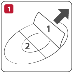 Step 1 - Peel back the protective film