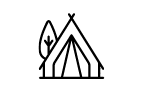 Camping shops icon