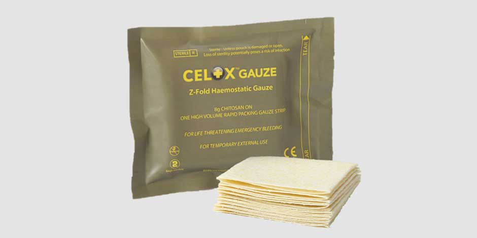 Celox Gauze Z-Fold Haemostatic Gauze