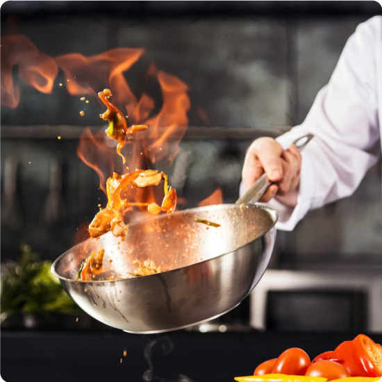 Chef cooking