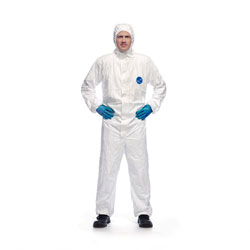 White Disposable Hooded Coverall