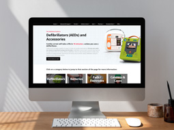 Defibrillator guide page on a computer