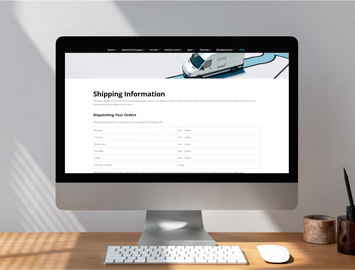 Delivery information page