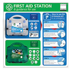 First Aid Kit and Eyewash Kit Station