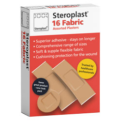 Premium Elastic Fabric Plasters 3 Assorted Sizes Retail Box