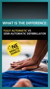 What are the main differences between manual defibrillators and automated external defibrillators?