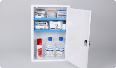 Metal First Aid Cabinet Open