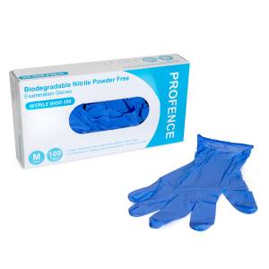 Profence Biodegradable Nitrile Blue Gloves