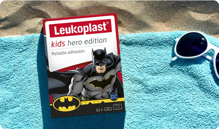 Batman Plasters at Beach