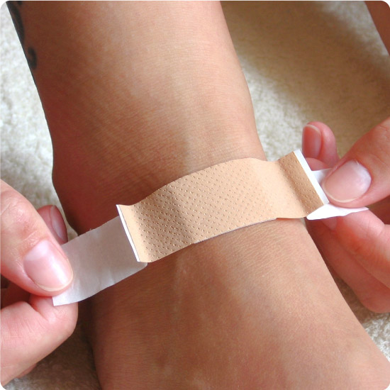Plaster being applied to foot