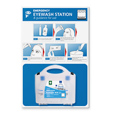 Single First Aid Kit Eyewash Station