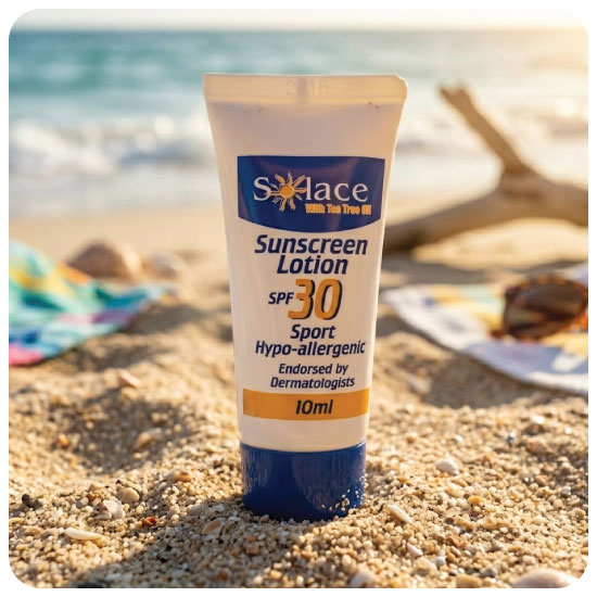 Solace SPF30 Sunscreen Tube 10ml