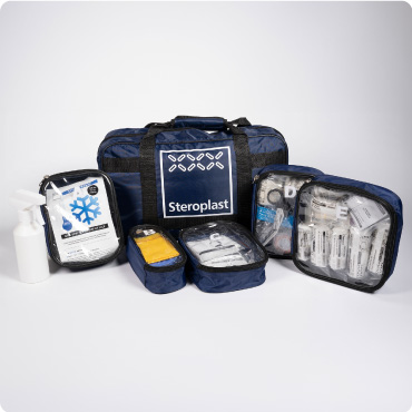 Steroplast Sports Bag filled with first aid items